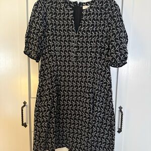 LOFT Black and White Mini Dress